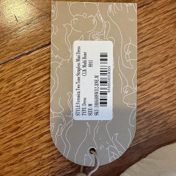 Veronica Strapless Mini Dress - Meshki (Multi Bone) - Picture 4 of 5